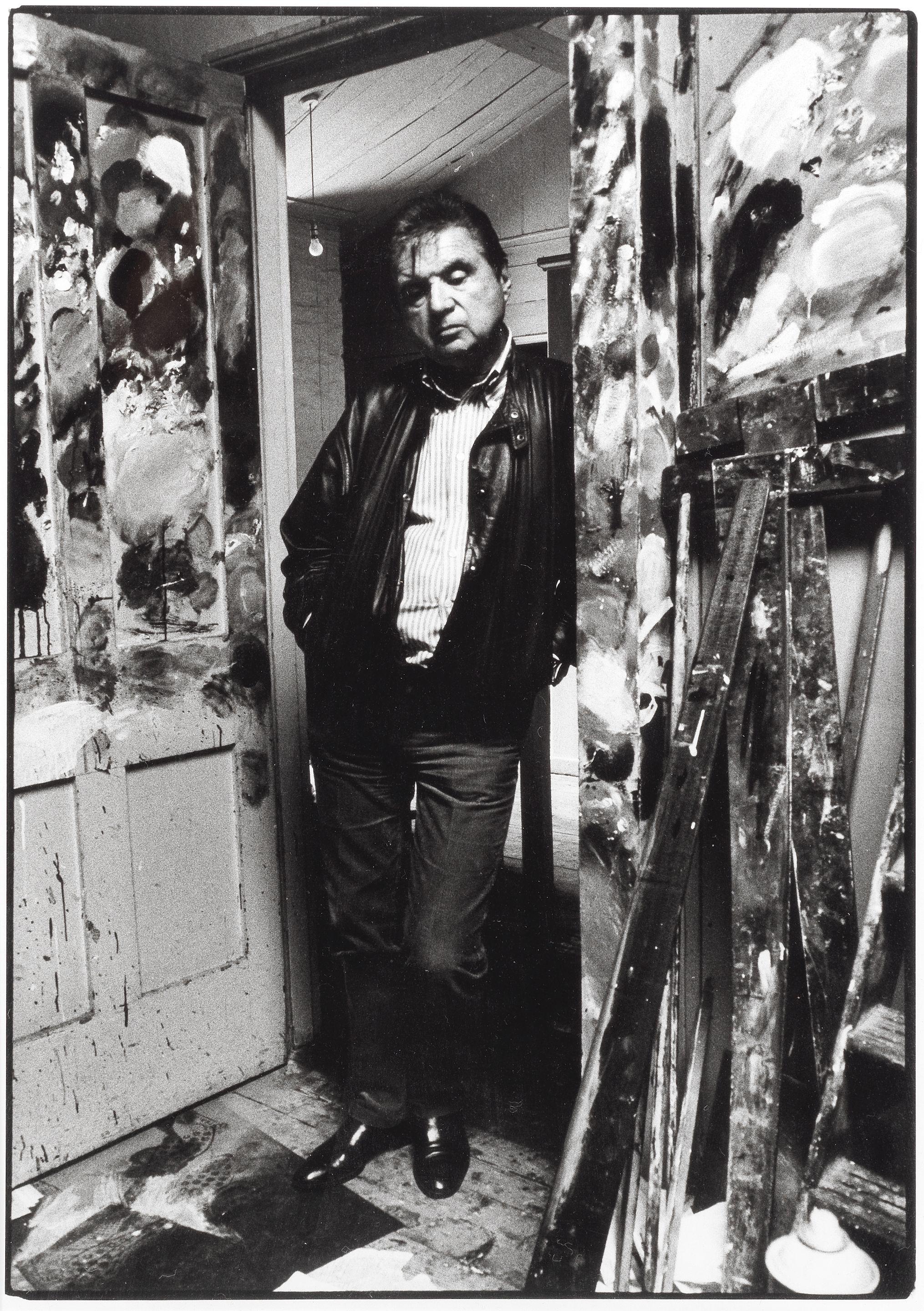 Bruce Bernard - Francis Bacon In The Studio Doorway, 1983
