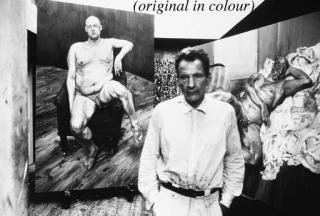 Bruce Bernard - \'Lucien Freud with two paintings\', 1993