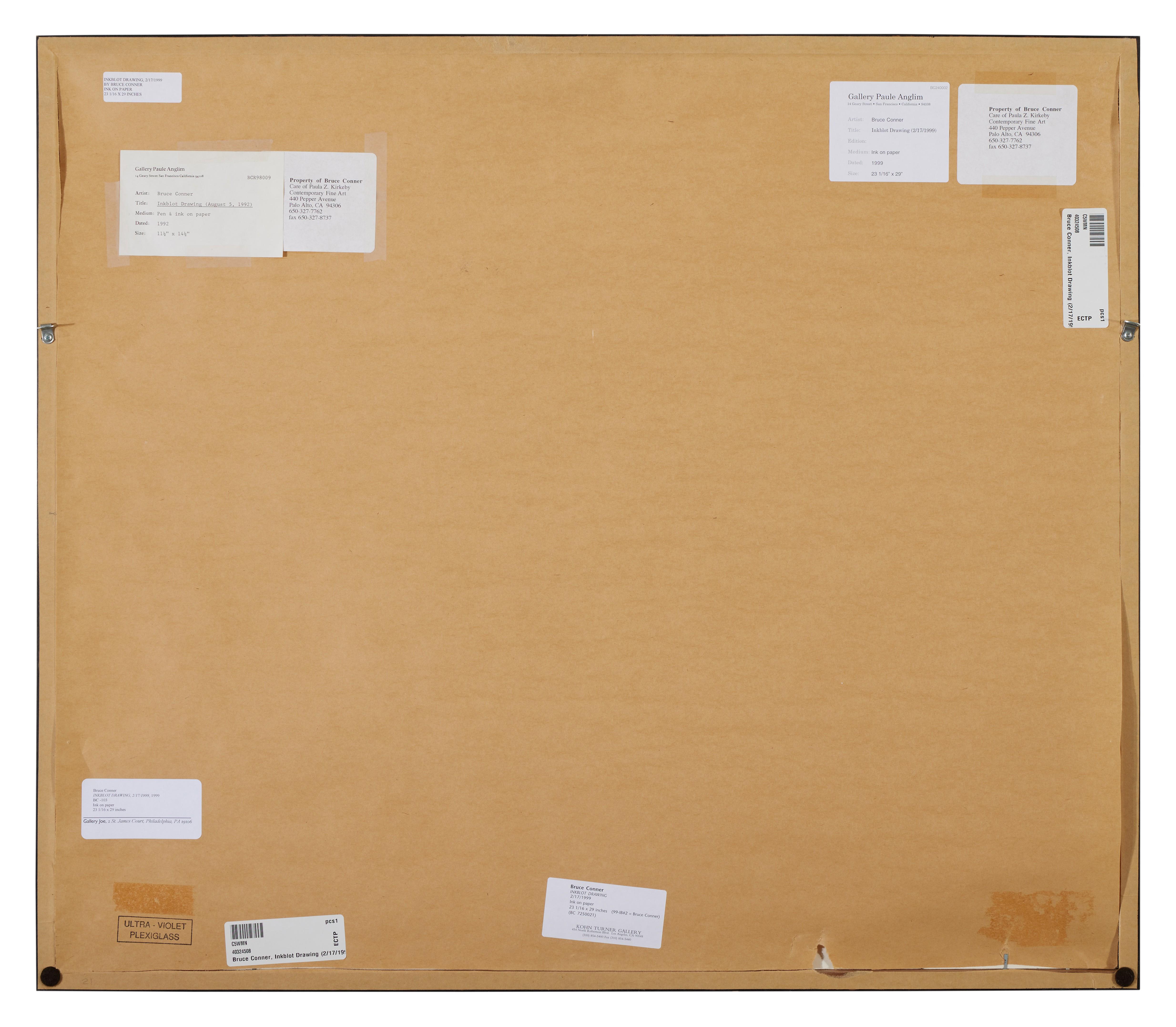 Bruce Conner - Inkblot Drawing (2/17/1999)