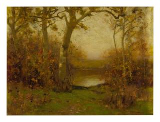 Bruce Crane - Pond In Autumn