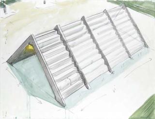 Bruce Nauman - Drawing for Stadium Day