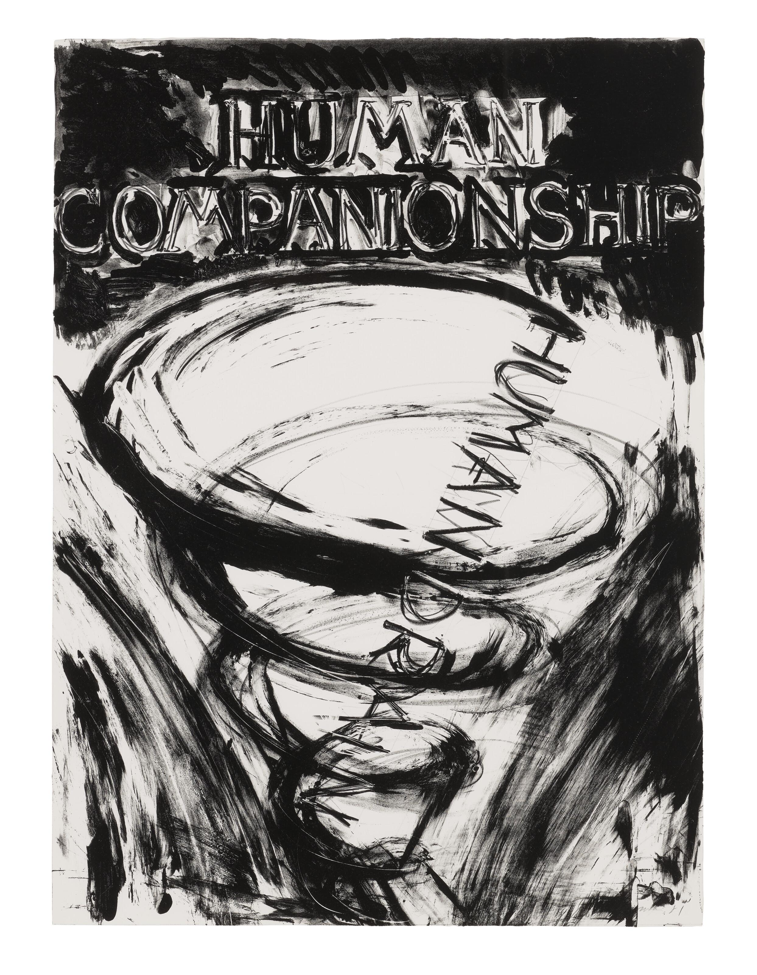 Bruce Nauman - Human Companionship, Human Drain, from Eight Lithographs to Benefit the Foundation for Contemporary Performance Arts, Inc.