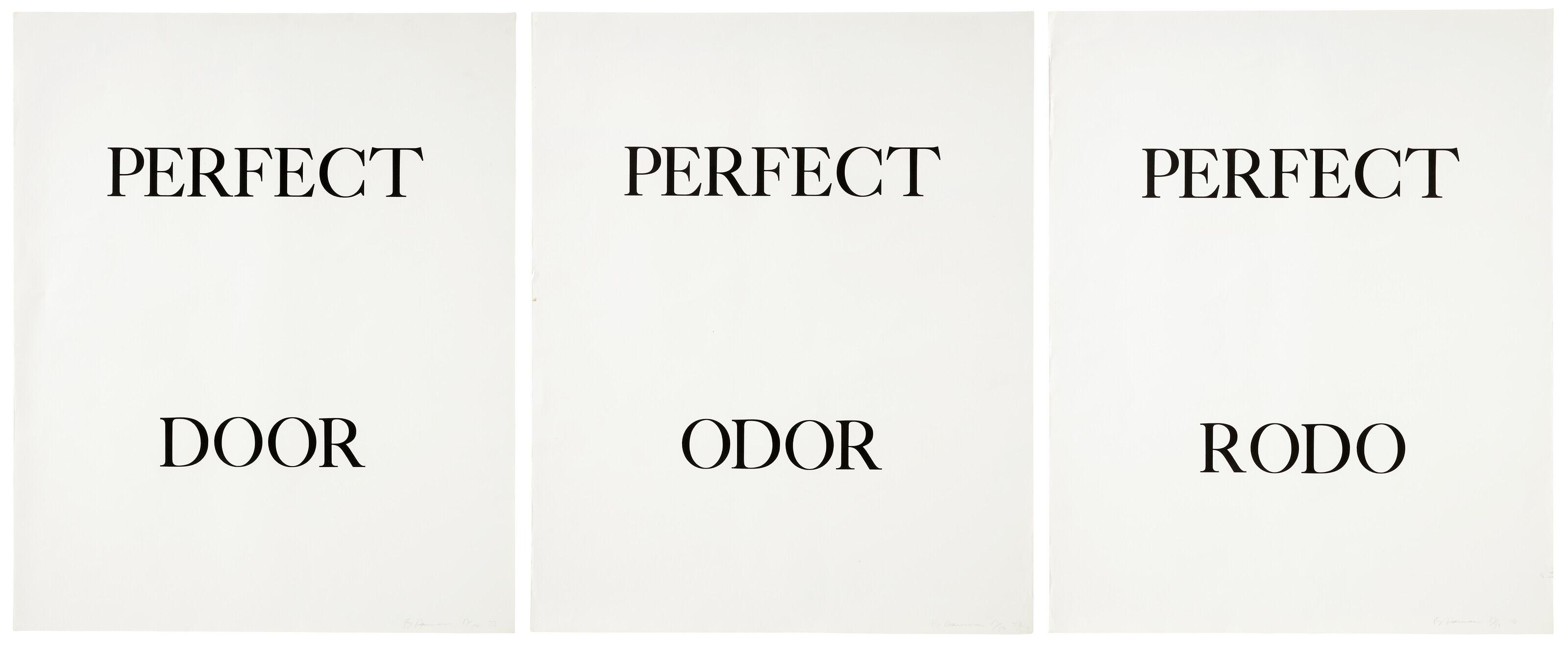 Bruce Nauman - Perfect Door; Perfect Odor; and Perfect Rodo