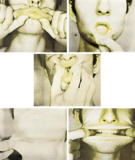 Bruce Nauman - Studies for Holograms,(a-e)  (Cordes 1-5)