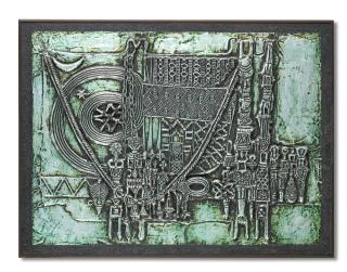 Bruce Onobrakpeya - Two plastographs