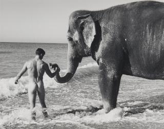 Bruce Weber - Tara and her pal Chris, San Onofre, California, 1998