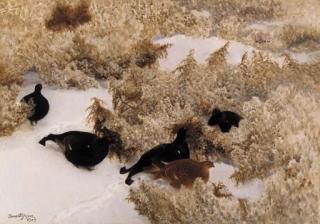 Bruno Andreas Liljefors - Red grouse in the snow