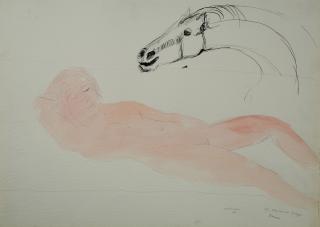 Bruno Cassinari - Nudo e cavallo