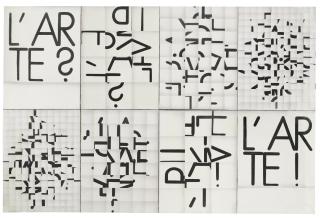 Bruno di Bello - L\'Arte?Signed On Each Element, Ink Aerbrush On Photographic Canvases, 8 Element. Executed In 1969