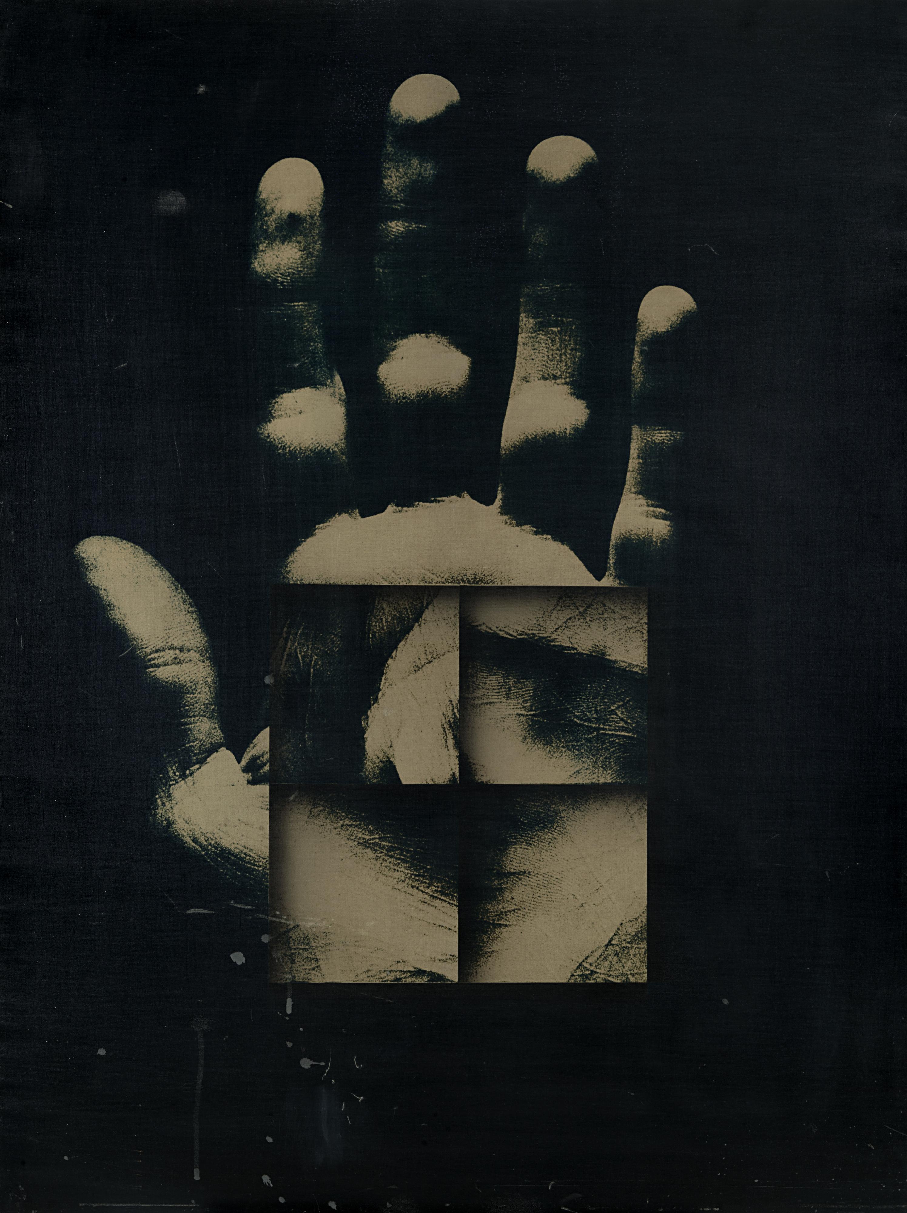 Bruno Di Bello - Senza titolo (mano bleu)