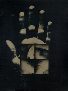 Bruno Di Bello - Senza titolo (mano bleu)