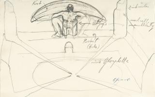 Bruno Gironcoli - Ohne Titel (Entwurfsskizze)