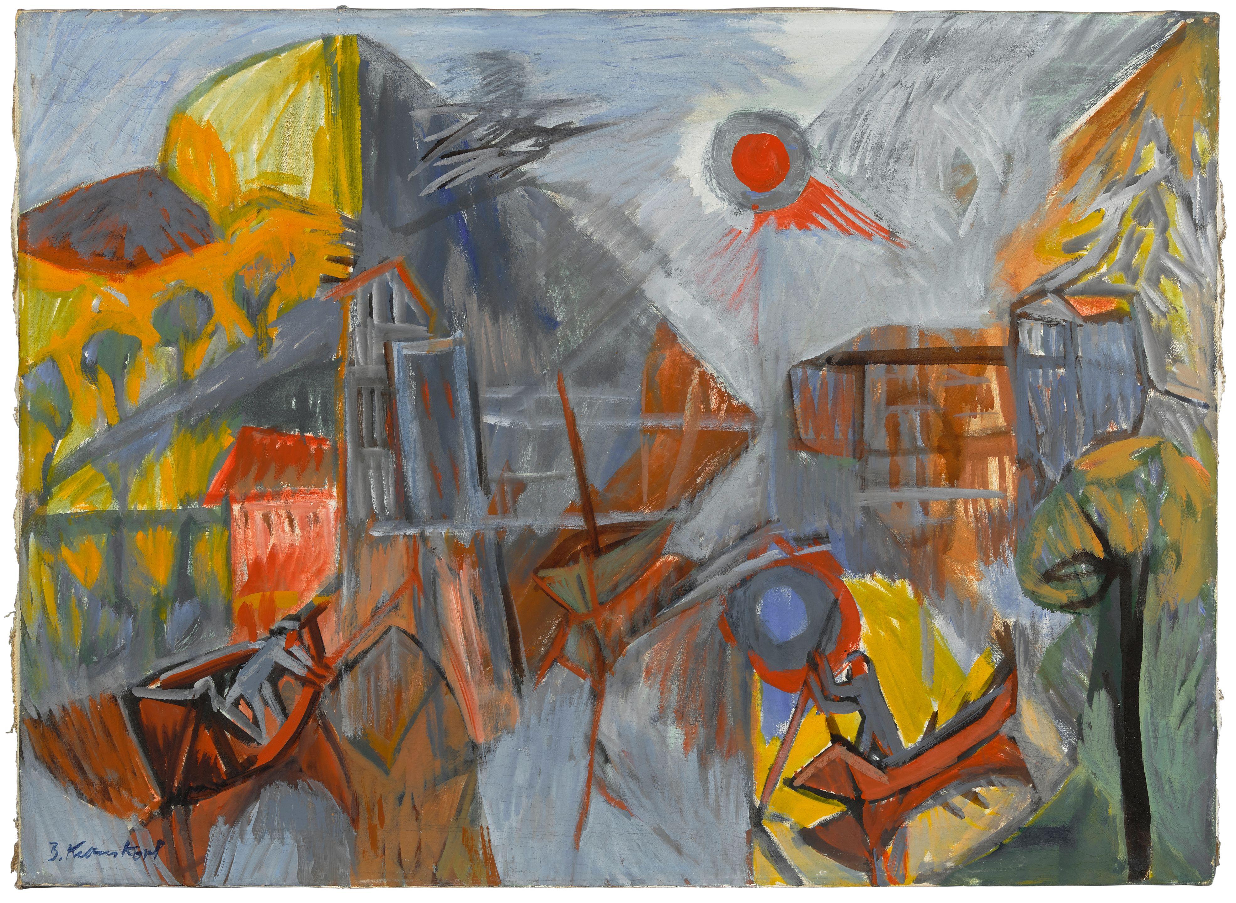 Bruno Krauskopf - Landschaft des Central Park, das Loeb Bootshaus