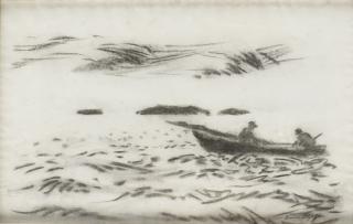 Bruno Liljefors - Män i eka