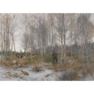 Bruno Liljefors - Swedish rävjakt (Fox Hunting)
