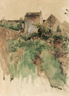 Bruno Liljefors - Trädgårdsmotiv från Grez-sur-Loing