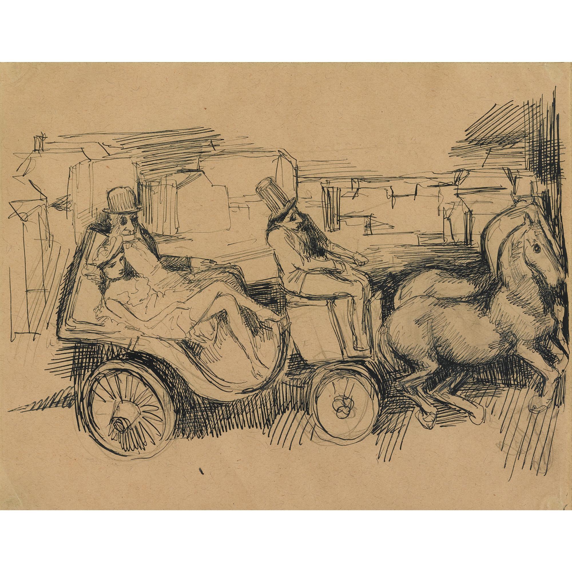 Bruno Schulz - Bianca And Her Father In A Coach