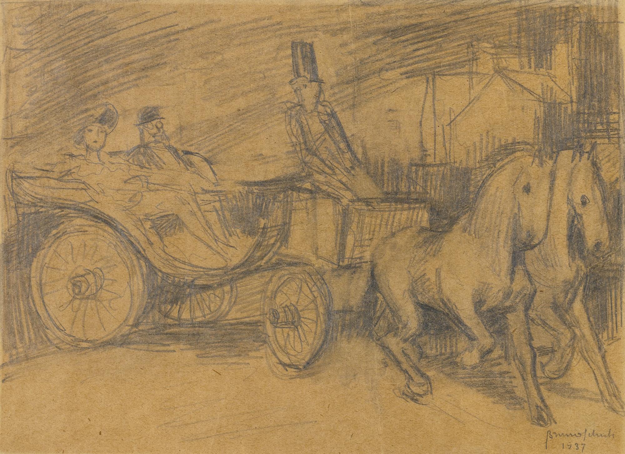 Bruno Schulz - Bianca With Her Father In The Carriage