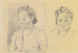 Bruno Schulz - Double Portrait Of Mrs. Bartischan