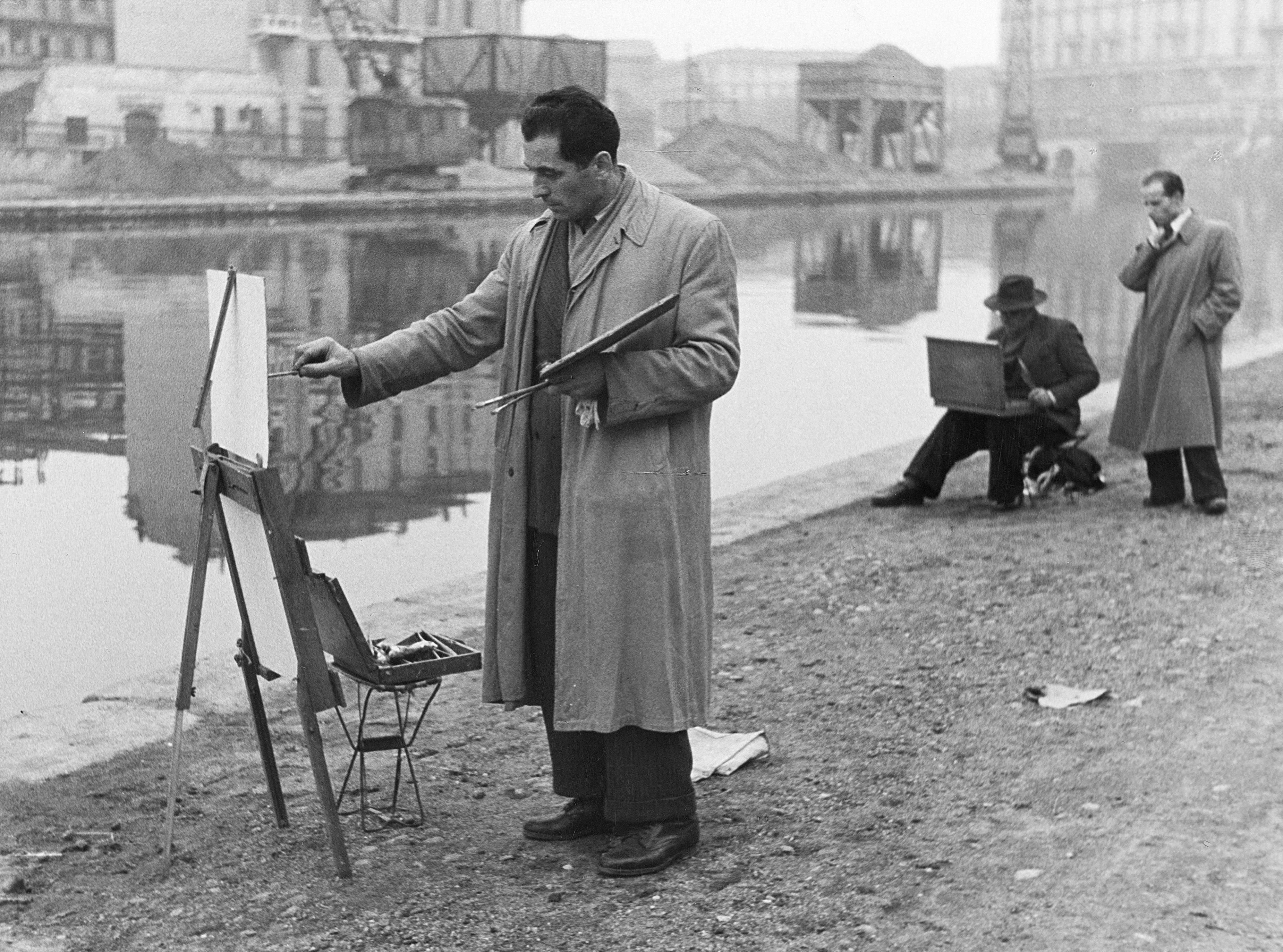Bruno Stefani - Milano Darsena, Il pittore 1940 ca.