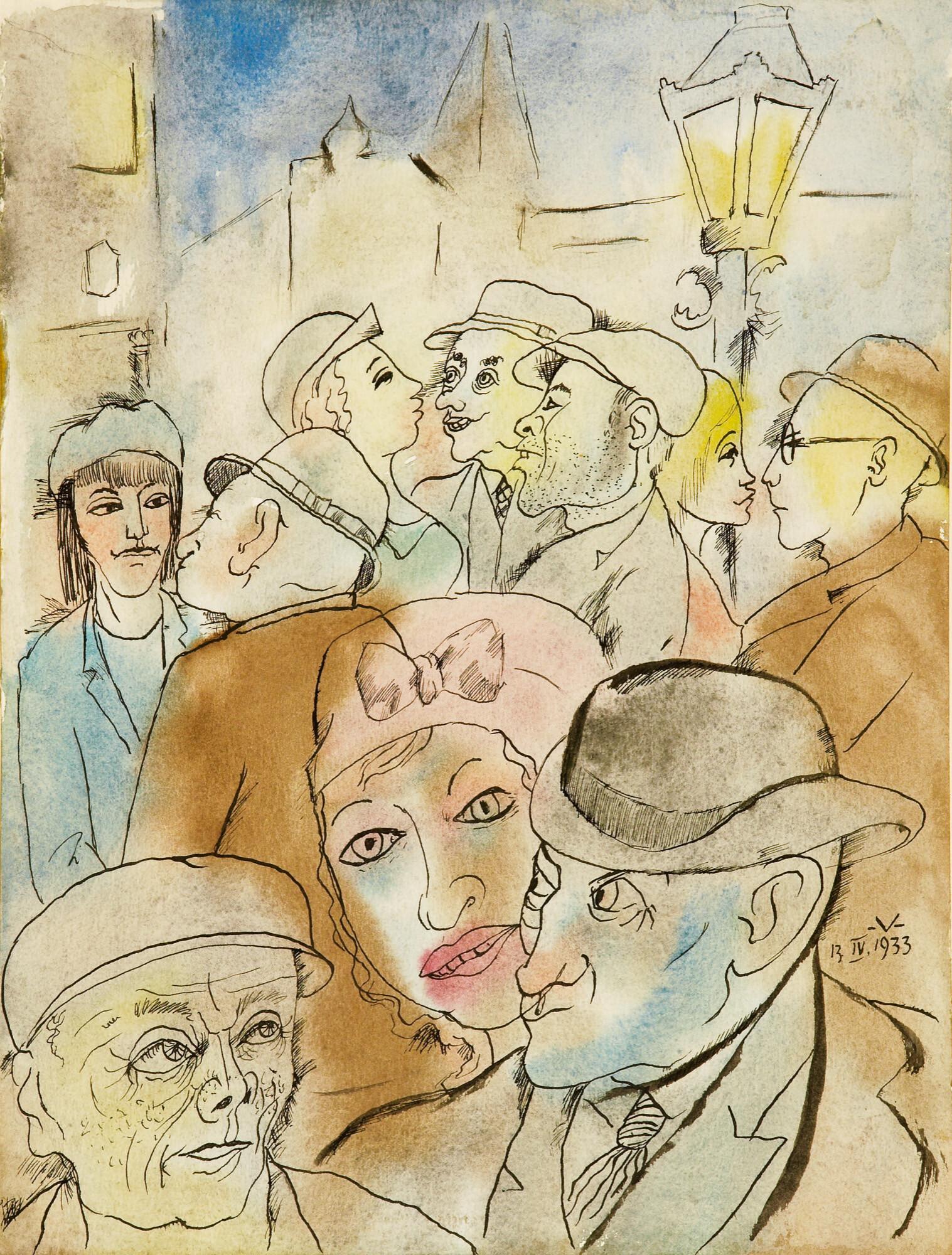 Bruno Voigt - Straßendiskussion.