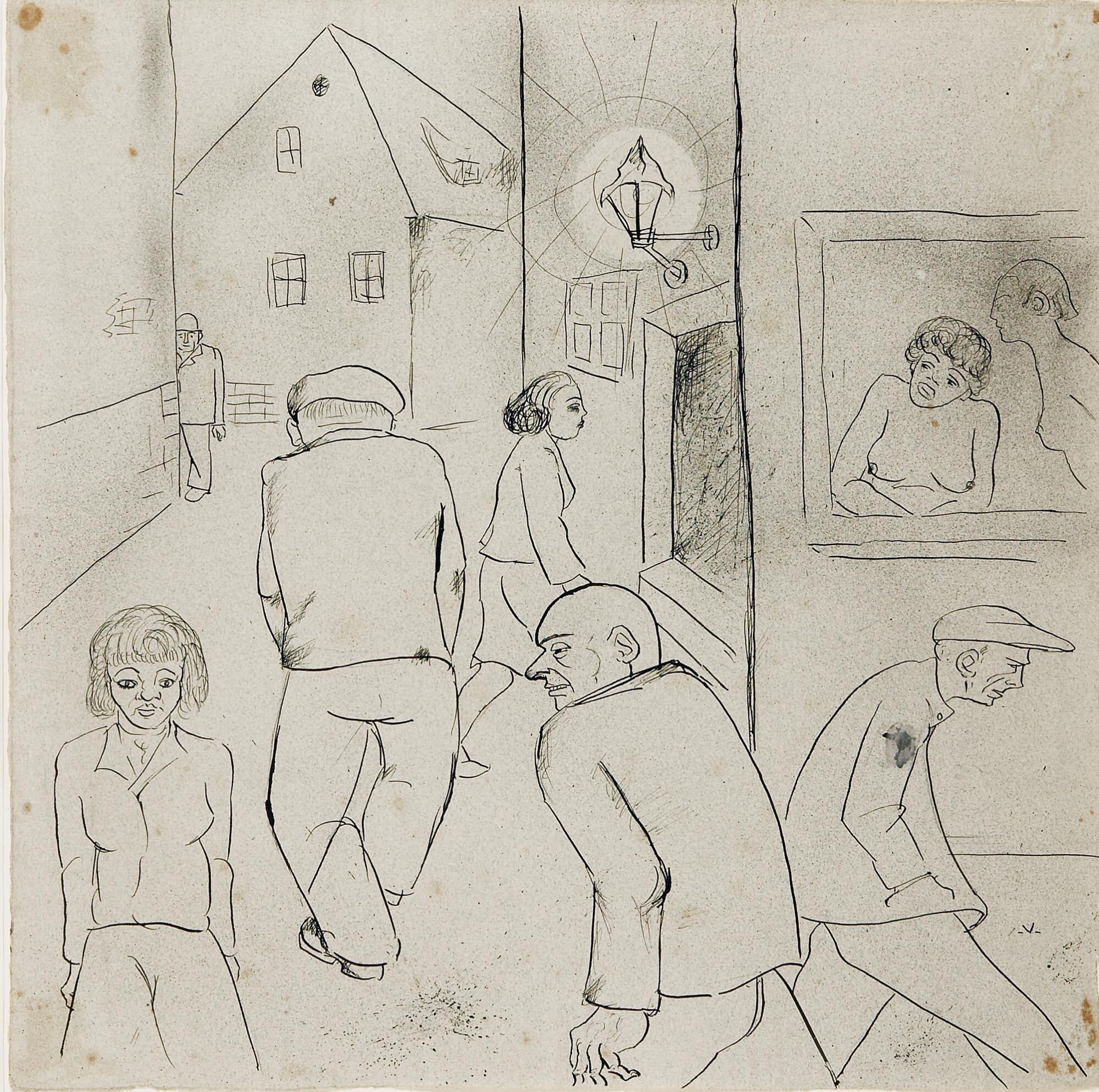 Bruno Voigt - „Töpfergasse Weimar 1932“.