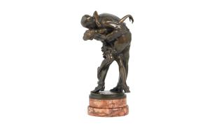 Bruno Zach - An Art Deco Erotic Patinated Bronze Study of a Dancing Couple, circa 1925