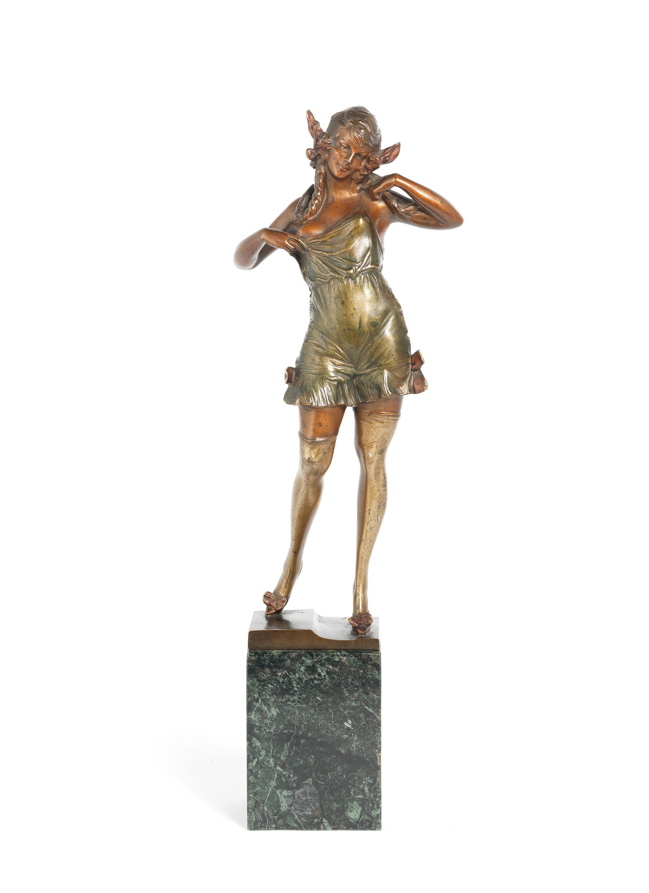 Bruno Zach - \'Négligée\': A Patinated Bronze Study of a Female Figure, circa 1925