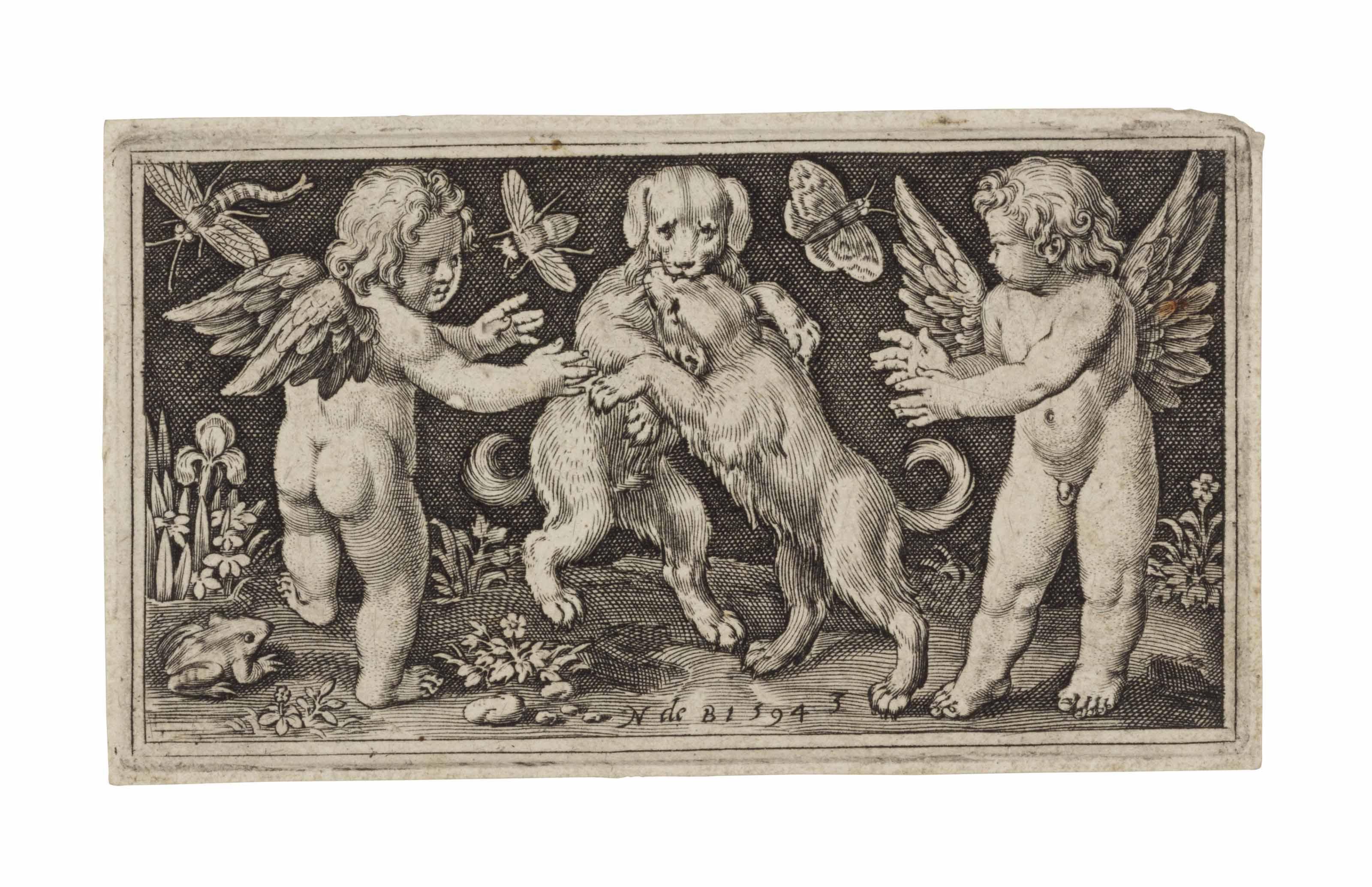 Bruyn, De Nicolaes - Genii with animals (Hollstein 268-273)