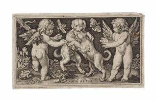 Bruyn, De Nicolaes - Genii with animals (Hollstein 268-273)