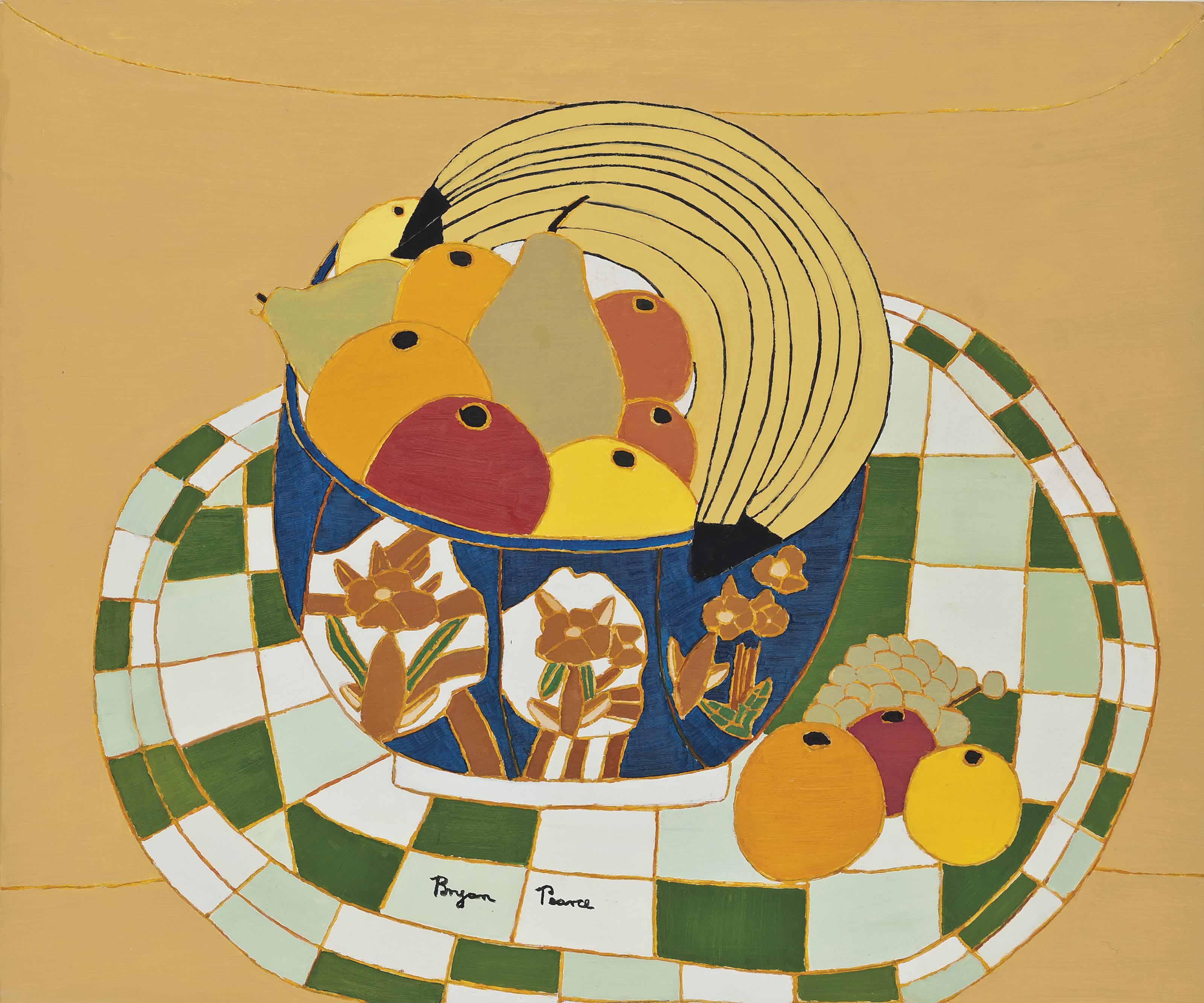 Bryan Pearce - Fruit In Blue Bowl