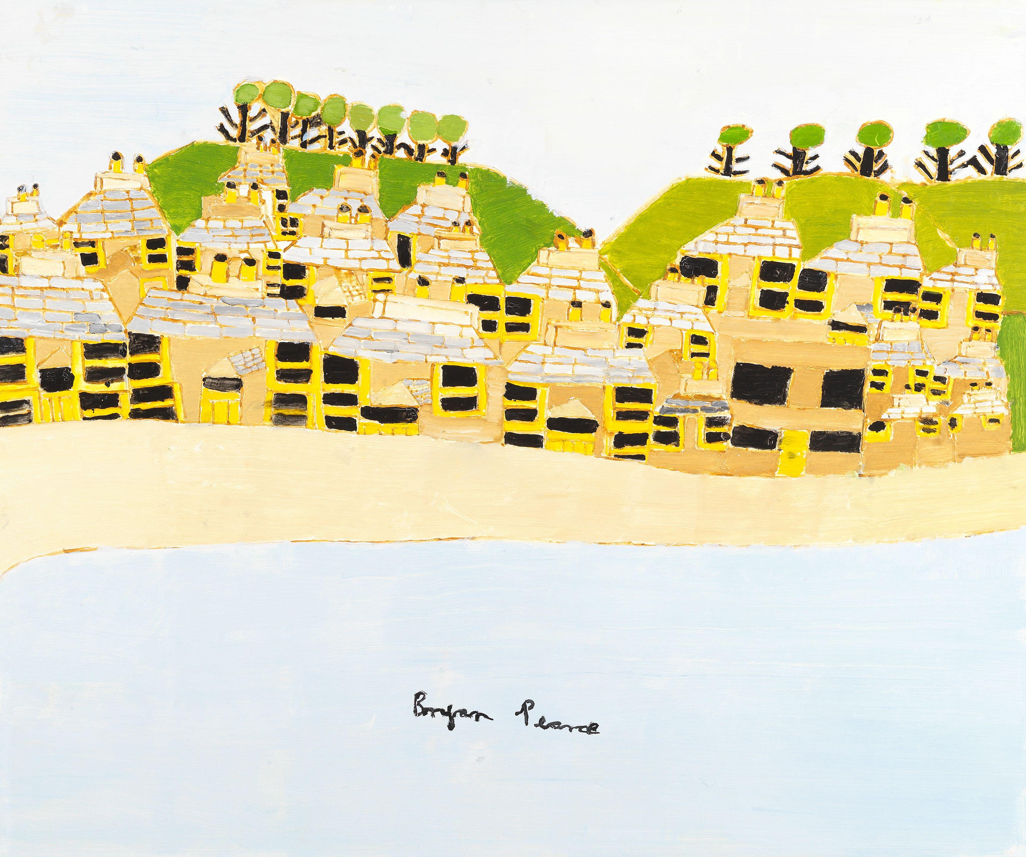 Bryan Pearce - Porthmeor Beach and the Tate Gallery, 2005