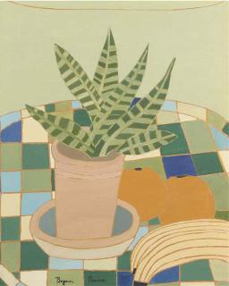 Bryan Pearce - Still Life With Fruit And Cactus