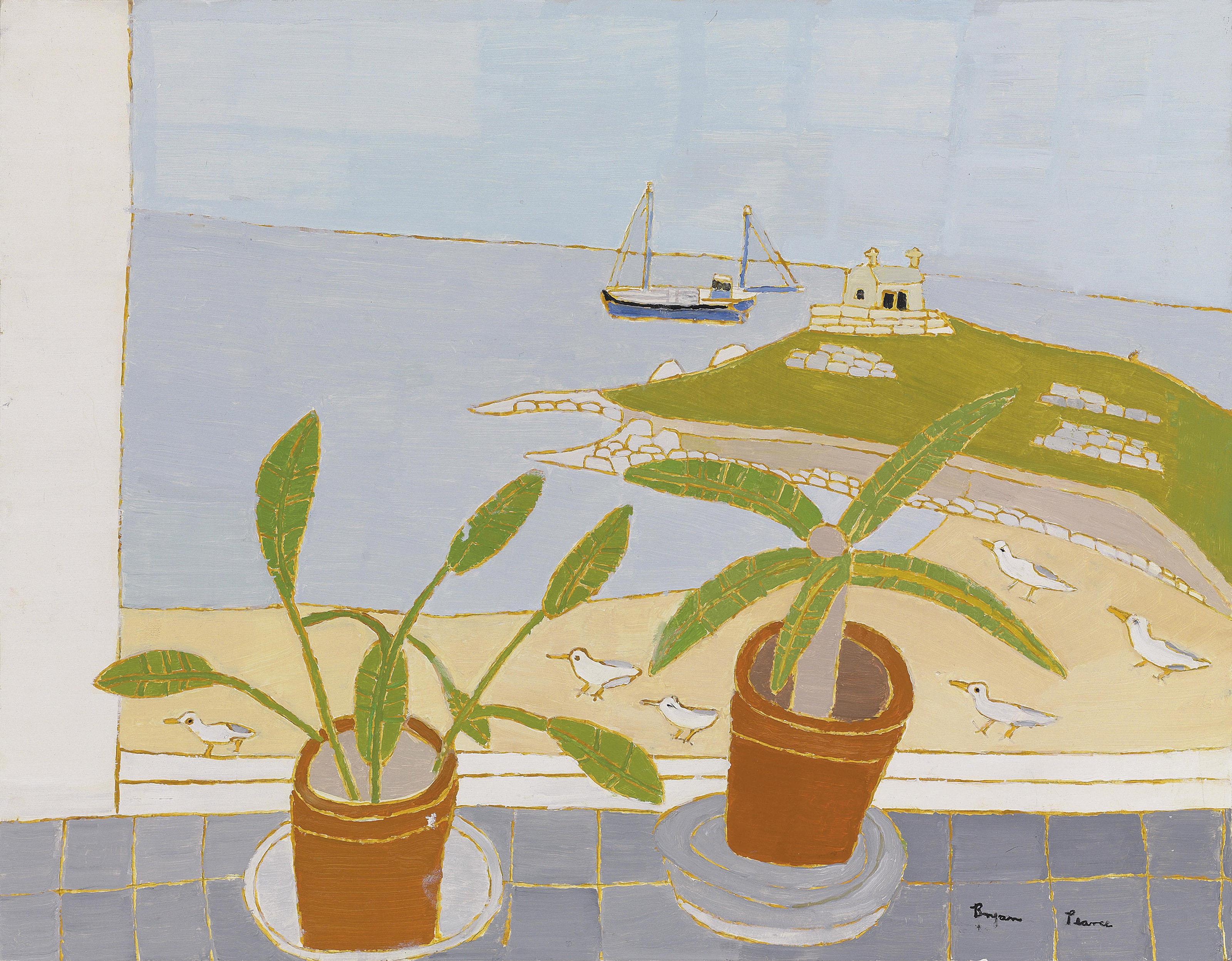 Bryan Pearce - Two Plants on a Window Ledge