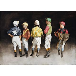Bryan Westwood - Australian Five Jockeys In A Row (Silks From Cummings, Green And Begg Stables, Sydney)