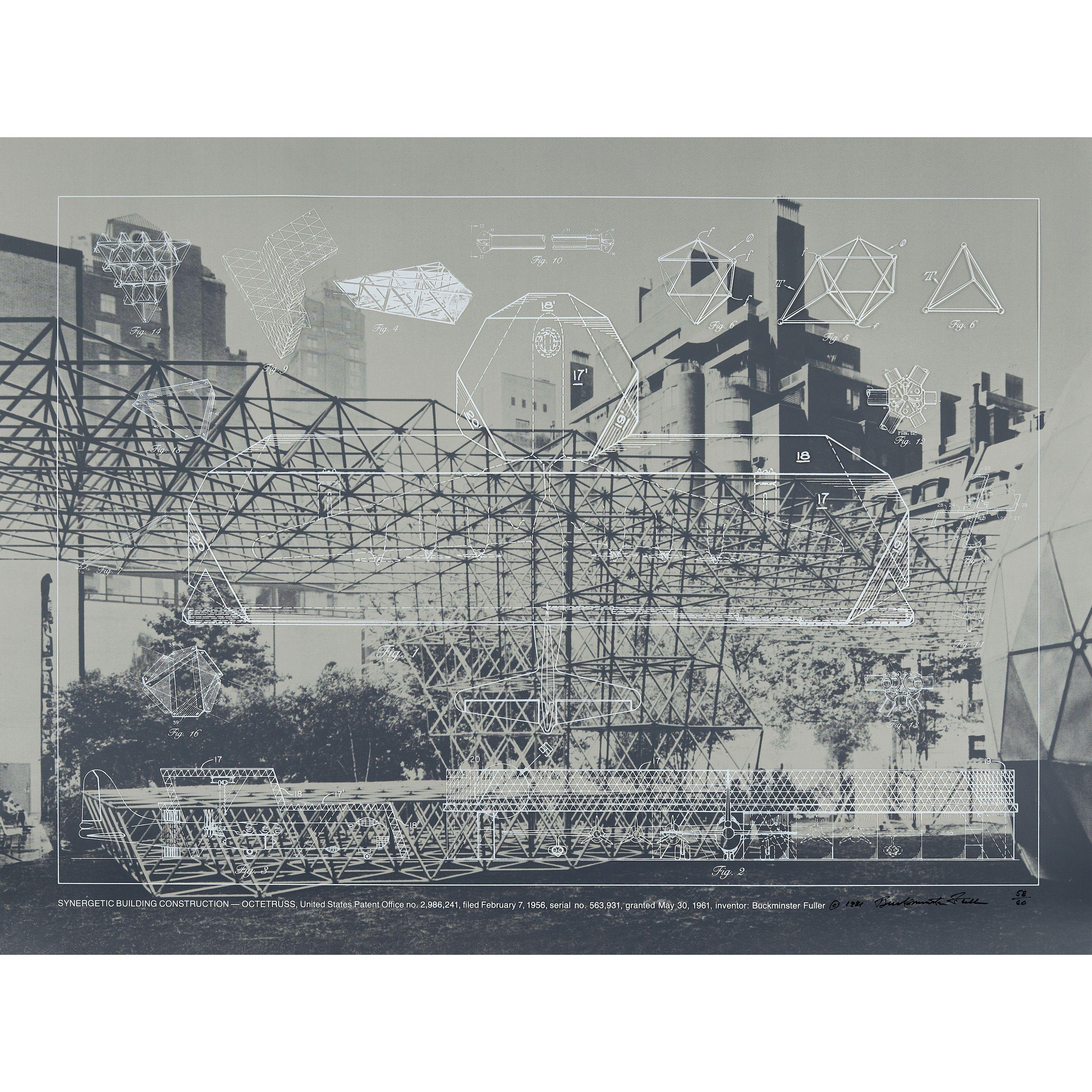 Buckminster Fuller - Synergetic Building Construction Octetruss, from Inventions: Twelve Around One