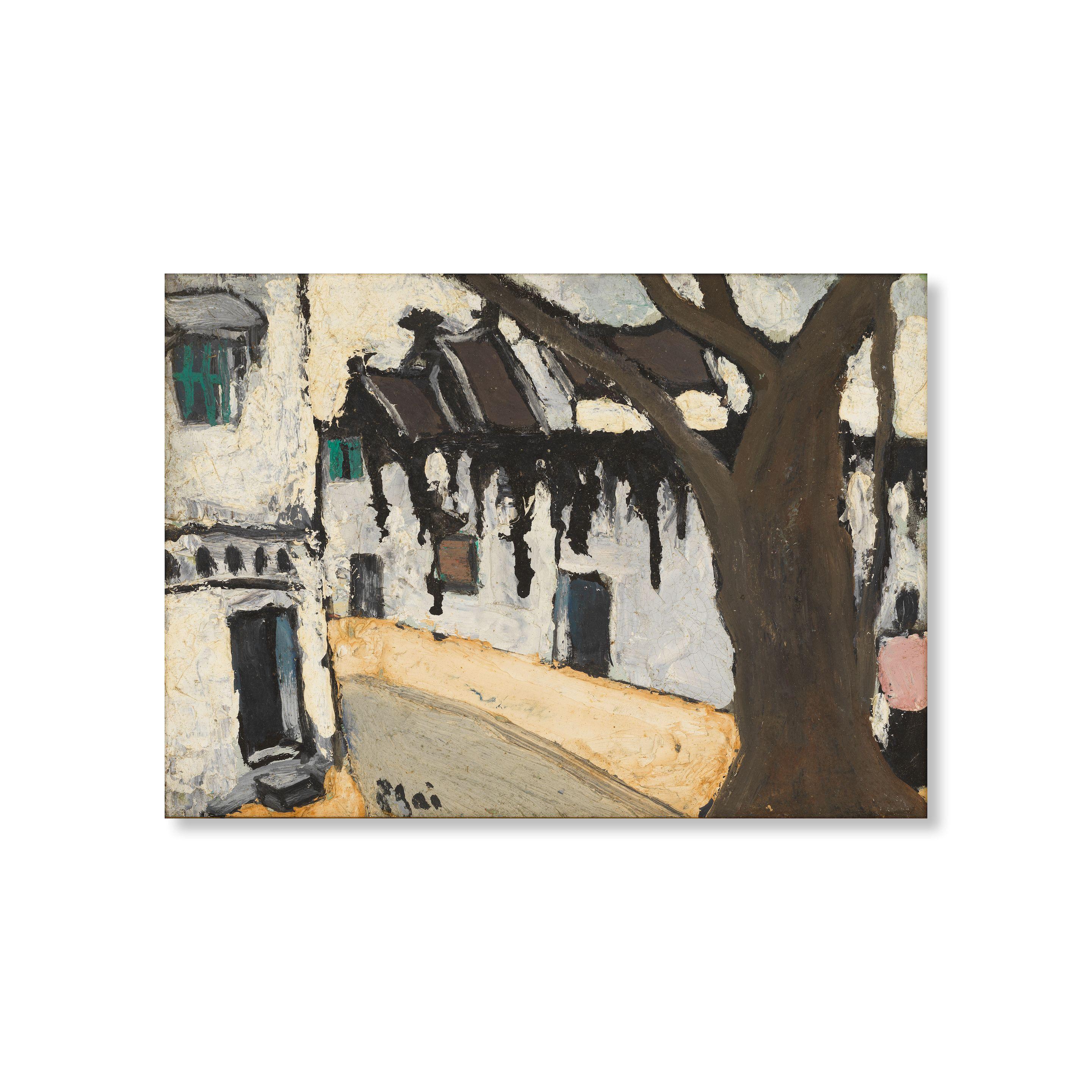 Bui Xuan Phai - Scène de village et arbre