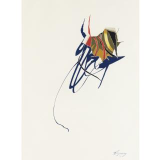 Burhan Dogancay - Calligraphic Gazelle (From The Ribbons Series)