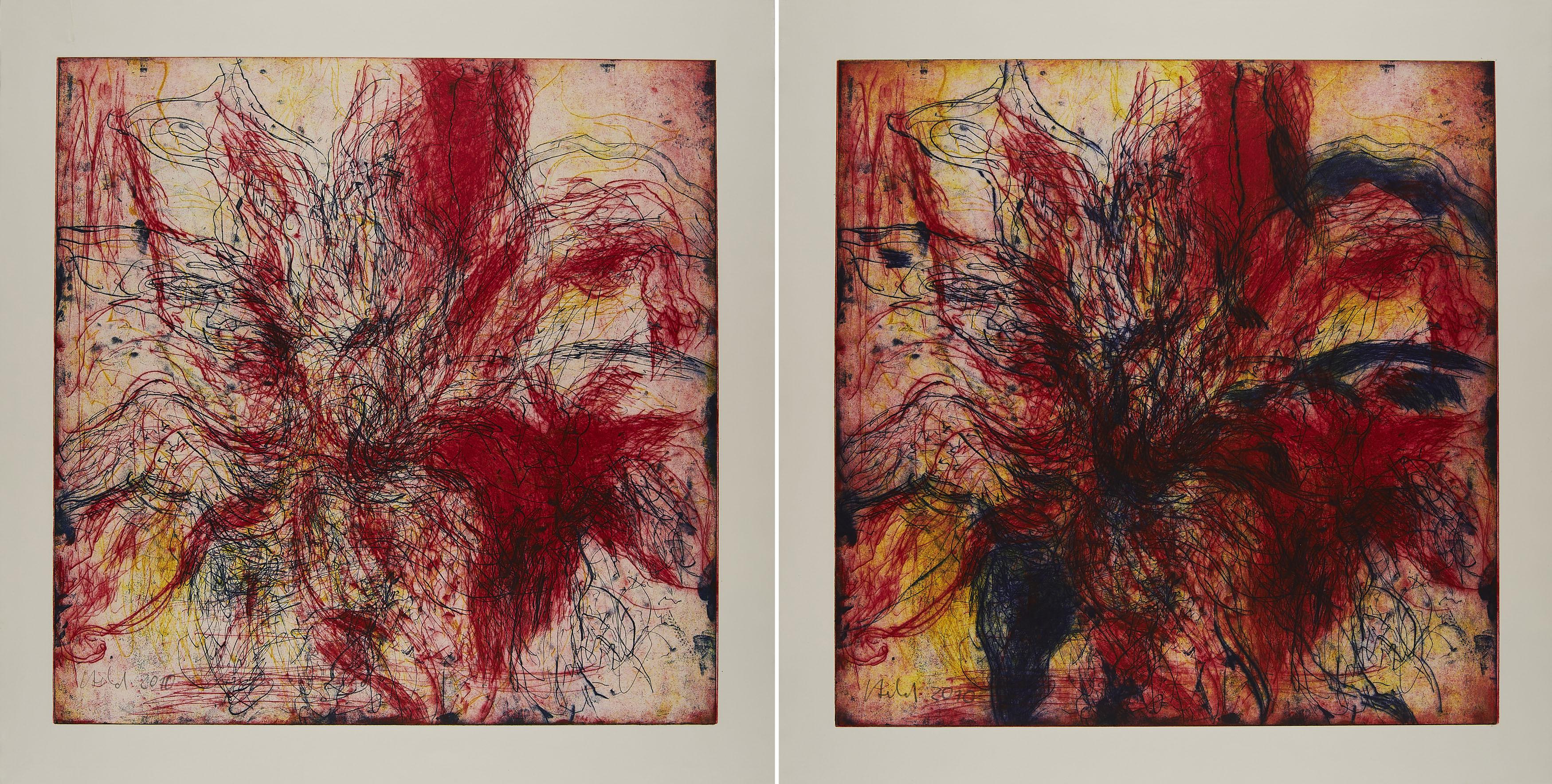 Burkhard Held - Konvolut von 2 Radierungen.