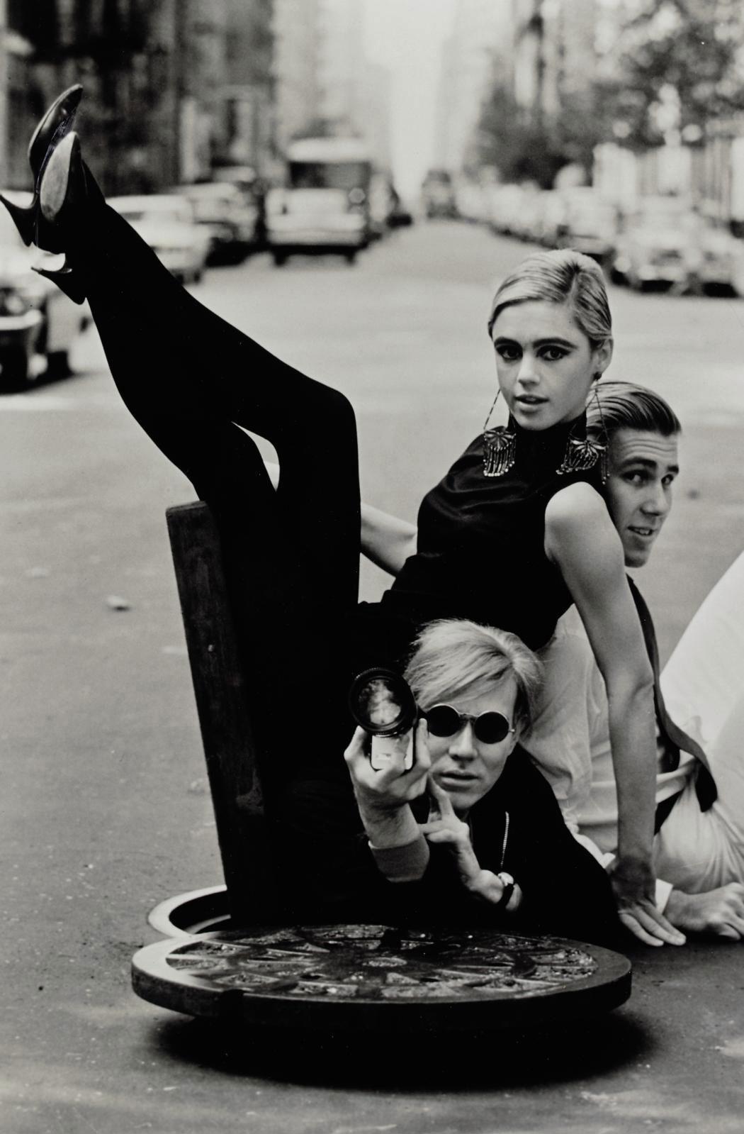 Burt Glinn - Andy Warhol, Edie Sedgwick and Chuck Wein, 1965