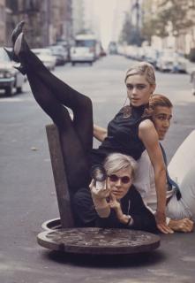 Burt Glinn - Andy Warhol with Edie Sedgwick and Chuck Wein, New York, 1965