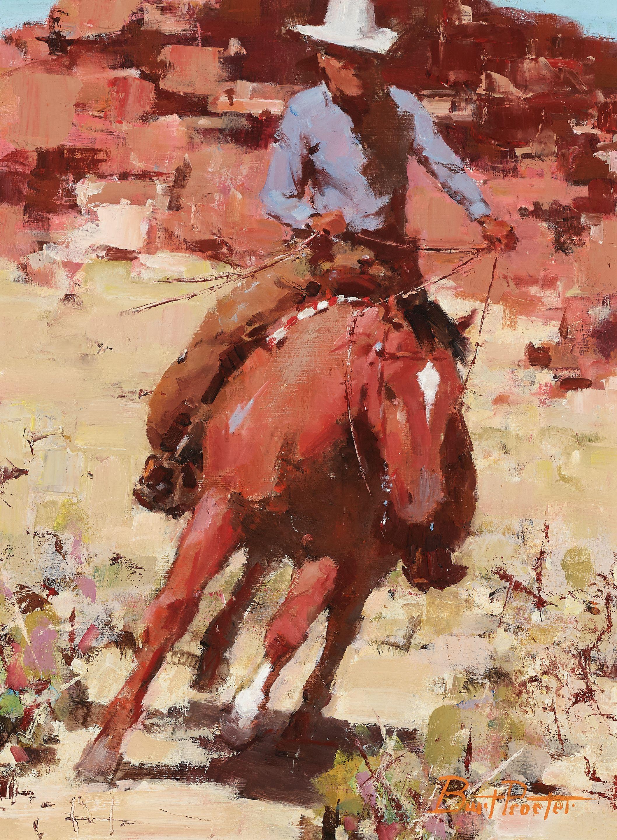 Burt Procter - Cowboy on horseback