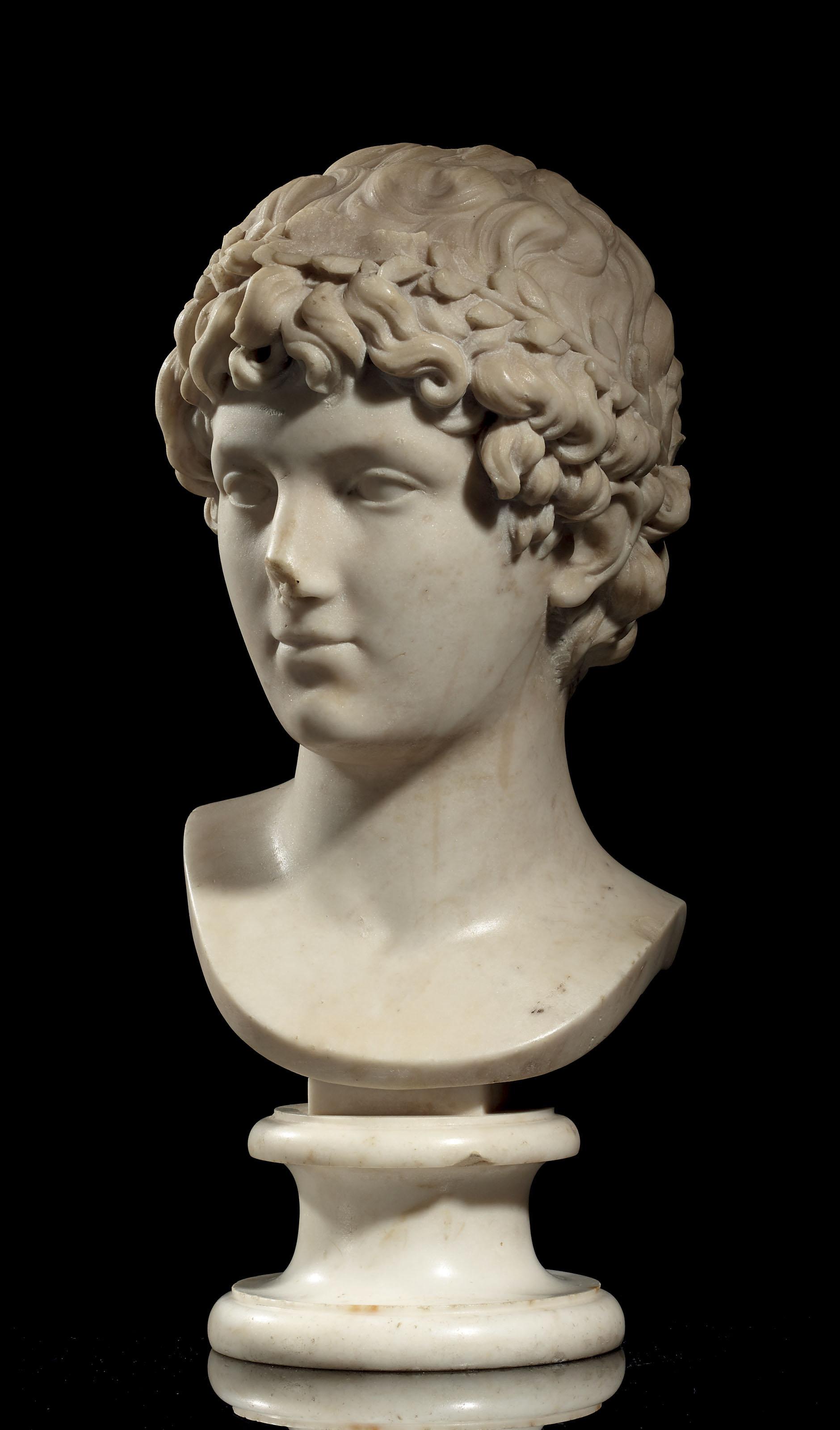 By Jean-Antoine Houdon - A Marble Bust Of A Roman Youth