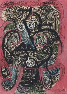 Byron Browne - Head in Black and Scarlet