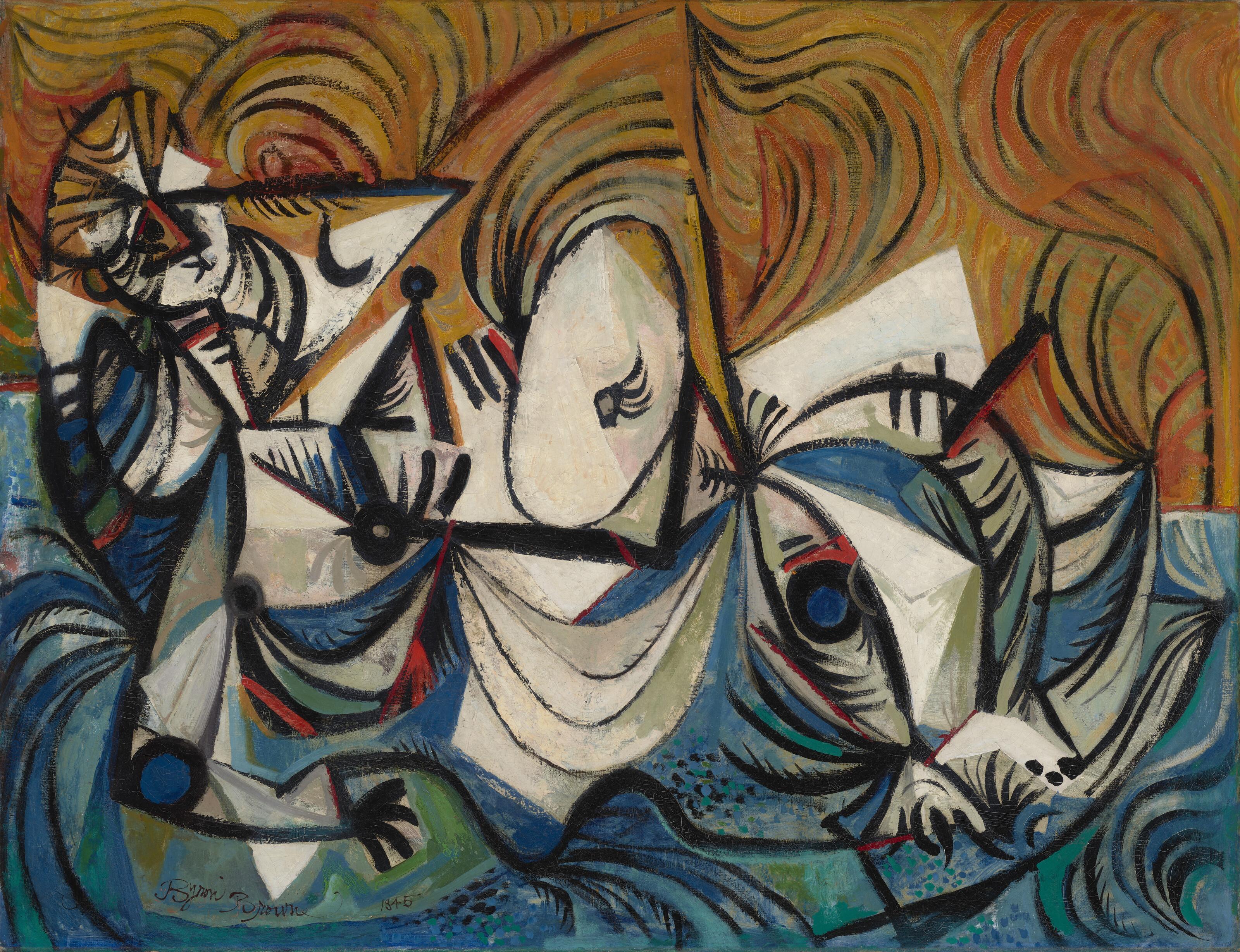 Byron Browne - Woman on the Beach