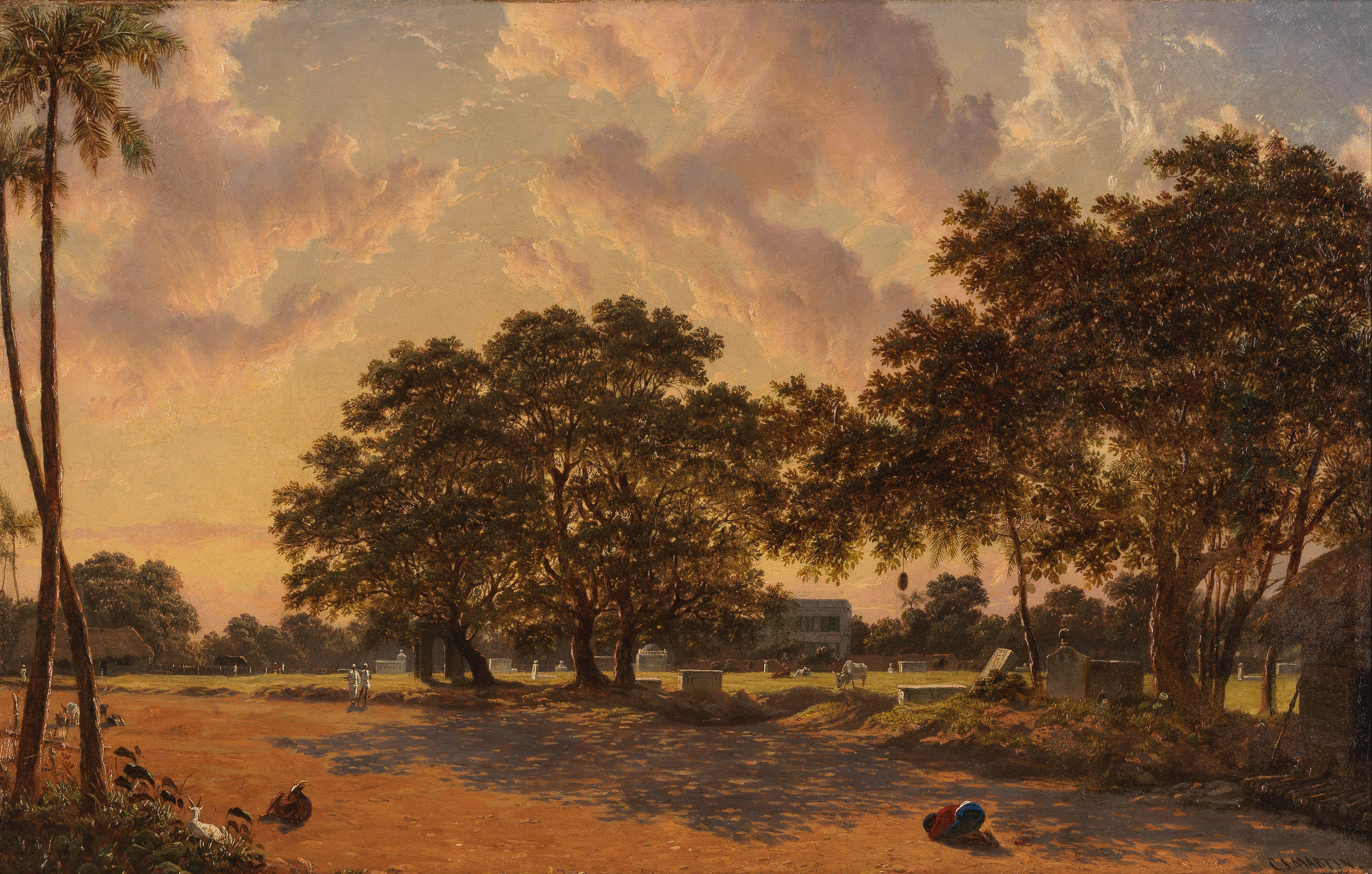 C. J. Martin - A view in Calcutta, thought to be the South Park Street Cemetery