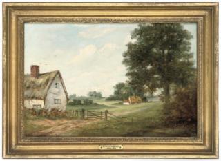 C. M. Maskell - A Farmyard In The Snow; And Cottages In A Landscape