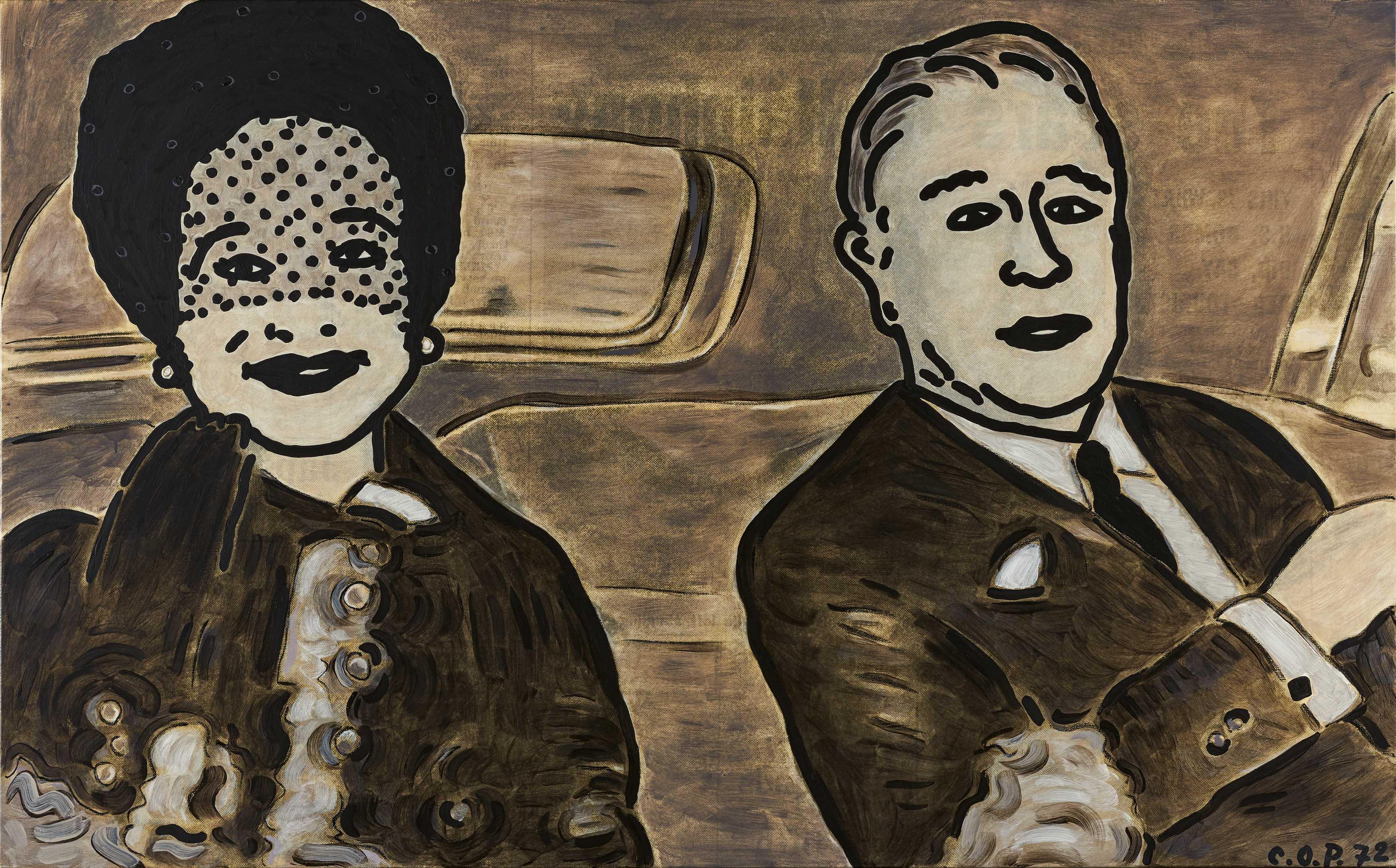 C.O. Paeffgen - Herzogin von Windsor und Lord Mountbatten im Auto.