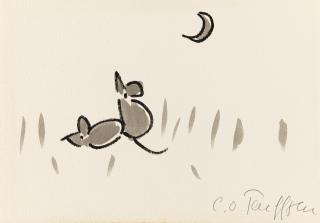 C.O. Paeffgen - Ohne Titel (Zwei Mäuse im Mondschein).
