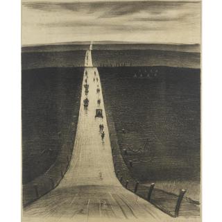 C.R.W. Nevinson - The Road From Arras To Bapaume (L. G. 37)
